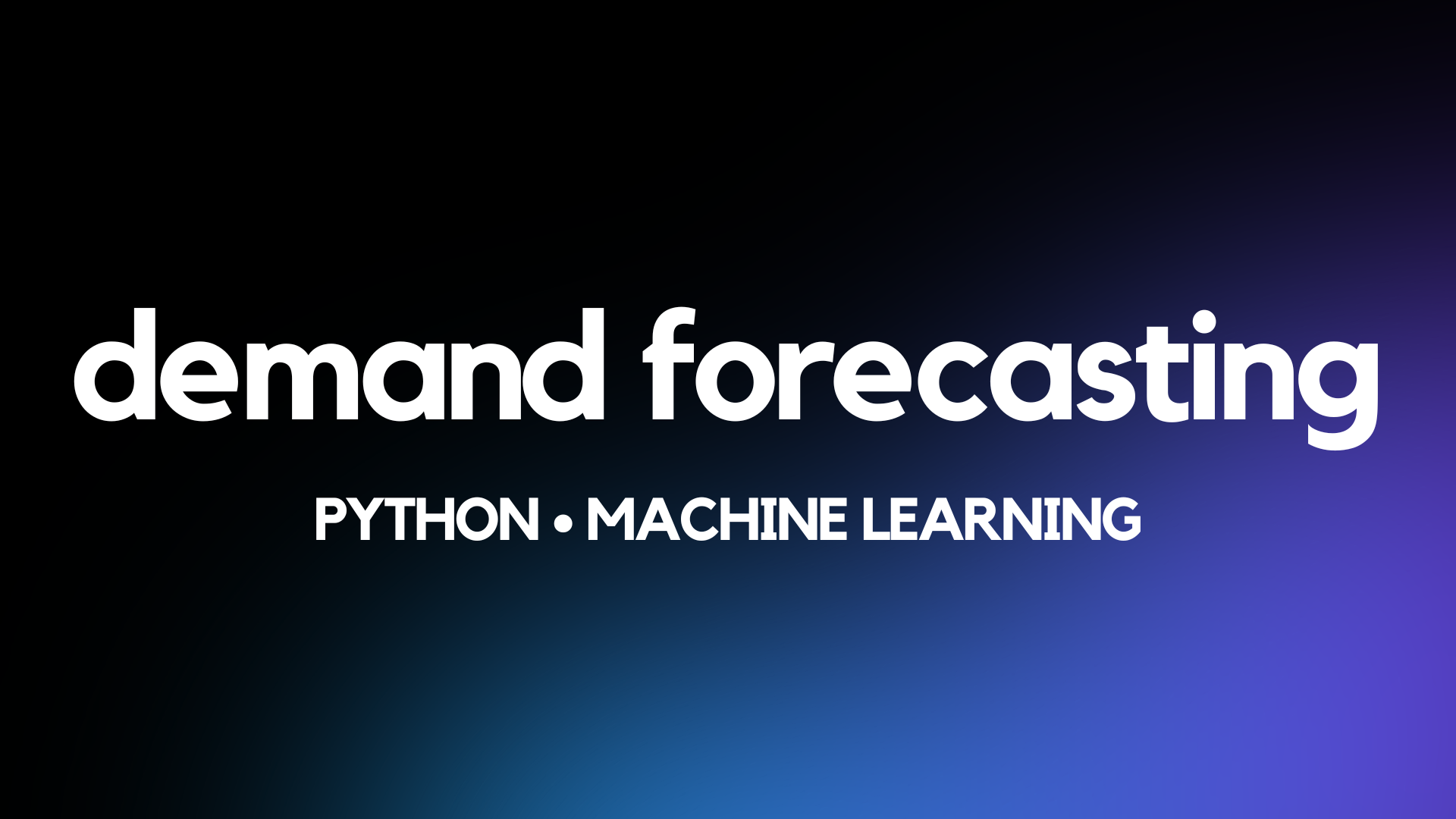 Demand Forecasting using ML